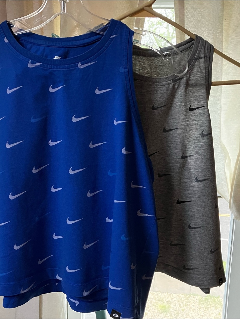 Nike Tank Top Duo in Royal Blue and Heather Gray